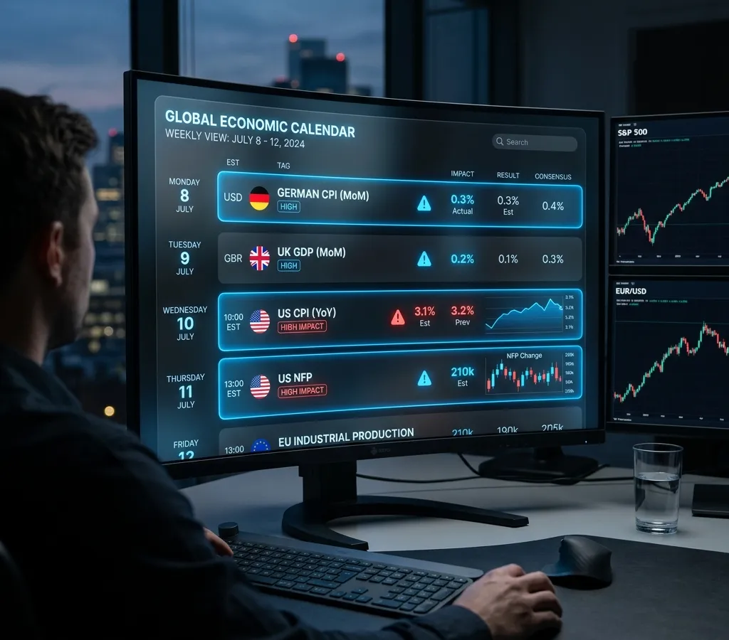 Economic Calendar and News Playbook for Forex and Gold Traders cover image